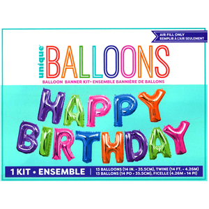 Unique Party Banner 16° Compleanno Arcobaleno Stelle In Lamina - 2,7 Metri