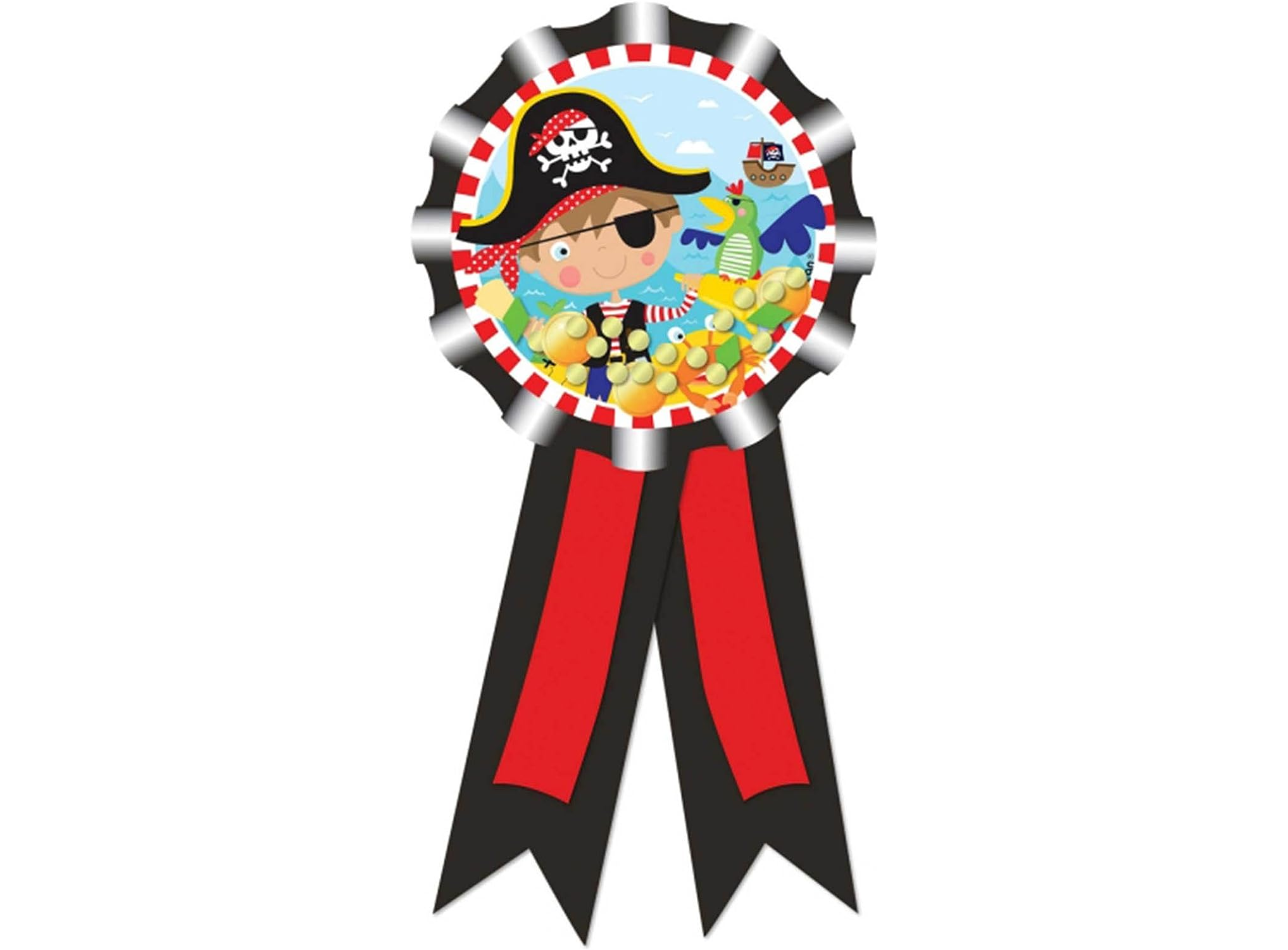 Amscan Award Ribbon Party Favor with Little Pirate Design